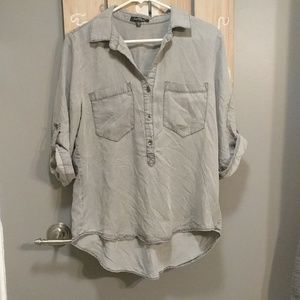 3/4 long sleeved + button up top